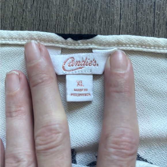 Candie's Black and Pink Floral Tank Top - Picture 3 of 5